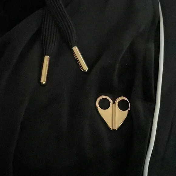 Moose Knuckles x Jennifer Meyer Black Velour Track Pant size S - Picture 9 of 10